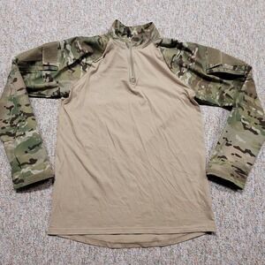 LBX Tactical Shirt Men Large Beige Woodland Camo Ripstop Binter Defense Military